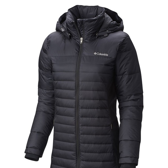 columbia women's powder pillow hybrid long jacket
